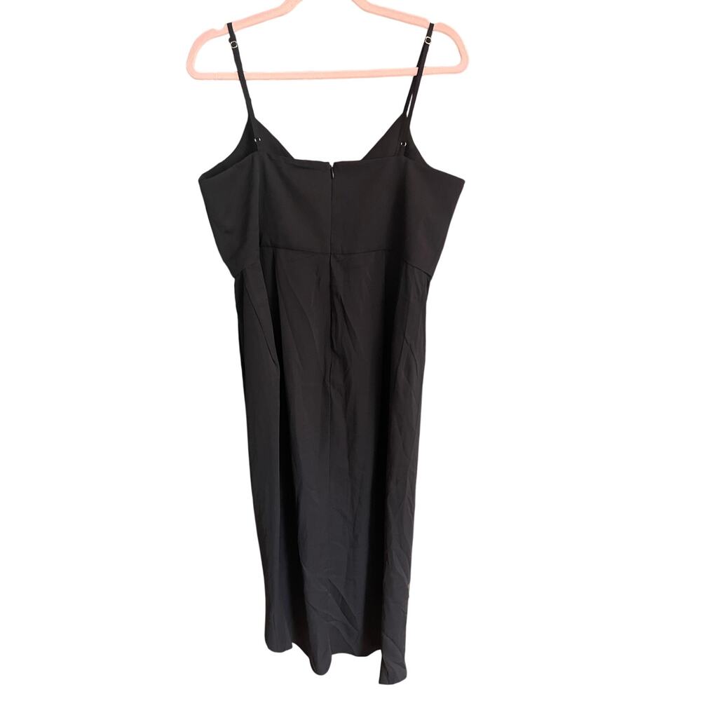 Lulus Reinette Black Midi Dress Cocktail Event Party LBD Size Womens XL - Picture 5 of 7